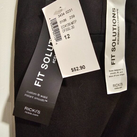 Ricki's black dress pants size 12S - Picture 7 of 9